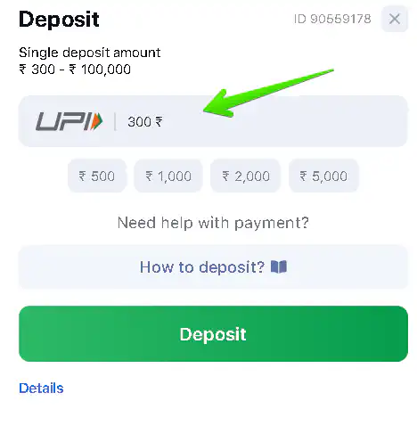 1win online deposit