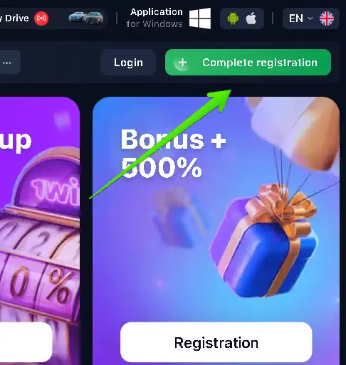 1win casino register