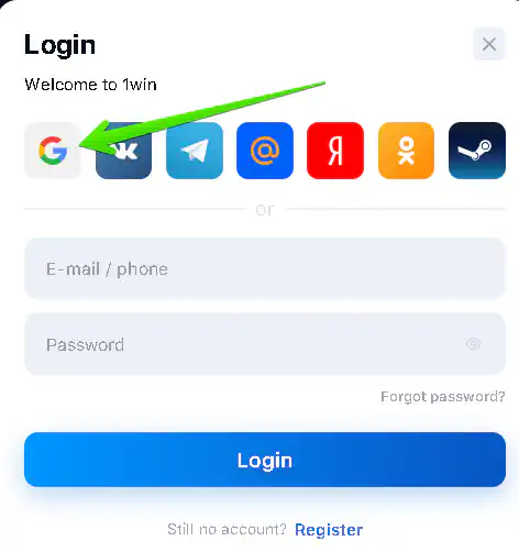 1win casino login