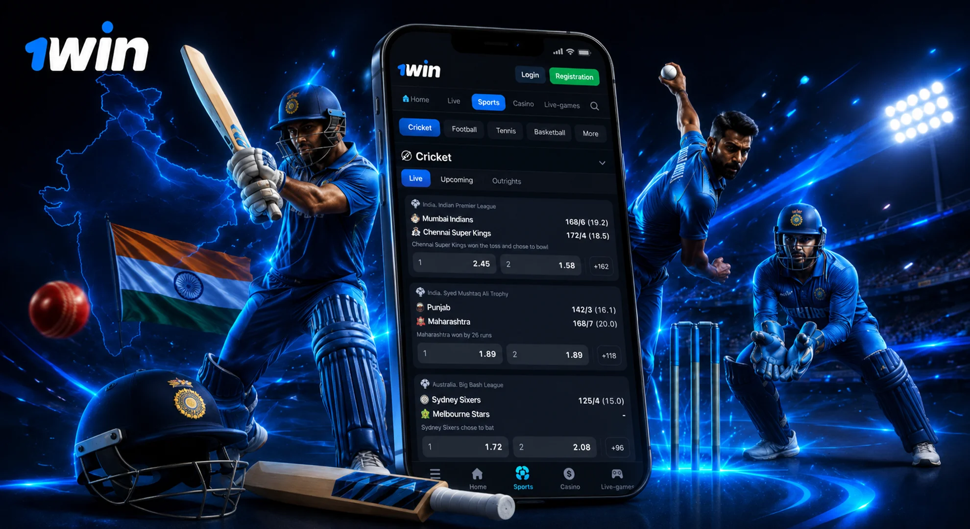 1win Official Sportsbook: Cricket Betting in India 2026